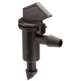 Rain Bird FE10-25SX Dripper Emitter, Flag Style, 1/4, 1/2 in Connection, Barb, Drip, 1 gph, Plastic, Black