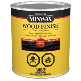 STAIN WOOD TRUE BLACK 1QT