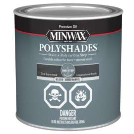 Minwax PolyShades CM2149944 Stain, Gloss, Aged Barrel, 0.5 pt