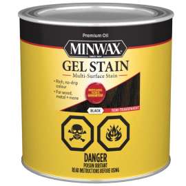 Minwax 660920000 Gel Stain, Black, Liquid, 1 qt, Can
