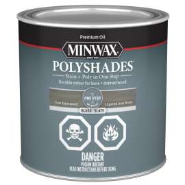 Minwax PolyShades CM2149844 Stain, Gloss, Slate, 0.5 pt