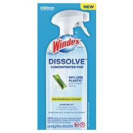 Windex Dissolve 00400 Multi-Surface Cleaner Starter Kit, Dissolve Pod, Citrus, Green