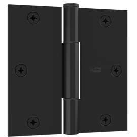 National Hardware Squeak Guard Series N830-445 Door Hinge, 3-1/2 in H Frame Leaf, 3/32 in Thick Frame Leaf, Steel, Matte