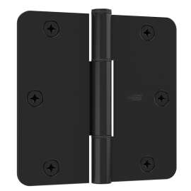 National Hardware Squeak Guard Series N830-446 Door Hinge, 3-1/2 in H Frame Leaf, 3/32 in Thick Frame Leaf, Steel, 50 lb