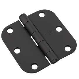 National Hardware 512 Series N830-427 Door Butt Hinge, 3 in H Frame Leaf, 0.08 ga Thick Frame Leaf, Steel, Removable Pin