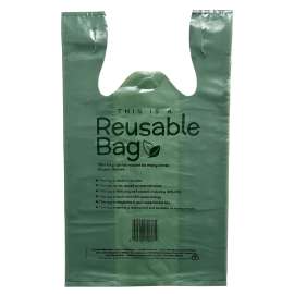 R3 T59021 Reusable Bag, 20.65 L Capacity, HMW-HDPE/LLDPE/PCR, Green