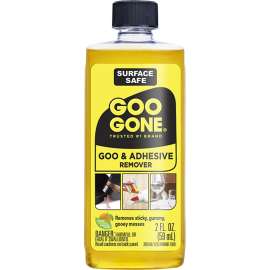 Goo Gone 2223 Adhesive Remover, 2 oz, Liquid, Citrus, Clear/Yellow
