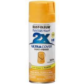 Painter's Touch Ultra Cover 366993 General-Purpose Paint, Satin, Harvest Peach, 12 oz, Aerosol Can
