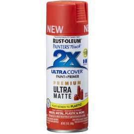 Painter's Touch Ultra Cover 366987 General-Purpose Paint, Matte, Burnt Sienna, 12 oz, Aerosol Can
