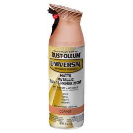 Universal 365352 Paint, Matte, Metallic, Copper, 11 oz, Aerosol Can