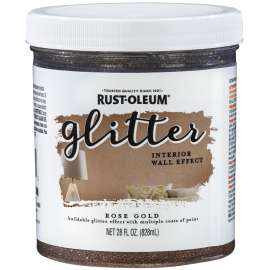 Specialty 360221 Wall Paint, Textured Glitter, Rose Gold, 28 fl-oz Can