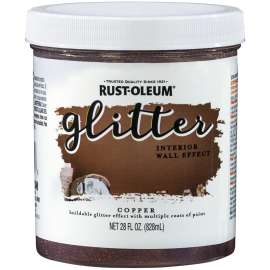 Specialty 360222 Wall Paint, Textured Glitter, Copper, 28 fl-oz Can