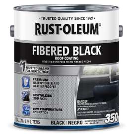 RUST-OLEUM 350 Series 301909 Roof Coating, Black, 0.9 gal, Liquid
