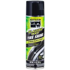 WIPE NEW 365324 Blazing Wet Tire Shine, 15 fl-oz Can, Liquid, Solvent-Like