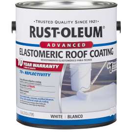 RUST-OLEUM 750 Series 301903 Elastomeric Roof Coating, White, 0.9 gal, Liquid