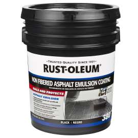 RUST-OLEUM 380 Series 301998 Non-Fibered Coating, Black, 5 gal Pail, Liquid