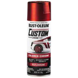 RUST-OLEUM AUTOMOTIVE 340561 Premium Custom Paint, Chrome, Red, 10 oz, Aerosol Can