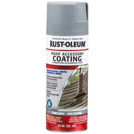 RUST-OLEUM 302123 Roof Accessory Coating, Dark Gray, 12 oz Aerosol Can, Liquid
