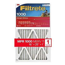 Filtrete 9801-4 Air Filter, 16 in L, 25 in W, 11 MERV, 1000 MPR