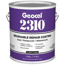 Geocel 2310 Series GC65300 Brushable Repair Coating, Liquid, Crystal Clear, 1 gal, Can