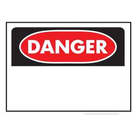 SIGN SAFETY DANGER 10INX14IN