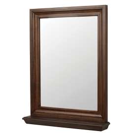 CRAFT + MAIN Cherie Series CHNM2430 Framed Mirror, Rectangular, 24 in W, 30 in H, Wood Frame, Dark Walnut Frame
