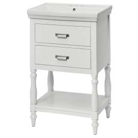 CRAFT + MAIN Cherie Series CHWVT2435 Vanity Combo, 22-1/8 in W Cabinet, 16-3/4 in D Cabinet, 32-5/8 in H Cabinet, White