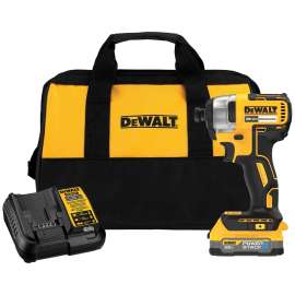 DeWALT DCF787E1 Impact Driver Kit, Battery Included, 20 V, 1/4 in Drive, Hex Drive, 3200 ipm