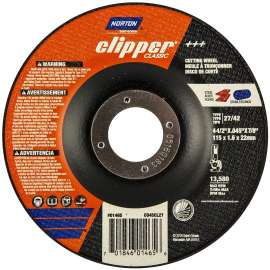 NORTON Clipper Classic A AO Series 70184601465 Cut-off Wheel, 4-1/2 in Dia, 0.045 in Thick, 7/8 in Arbor