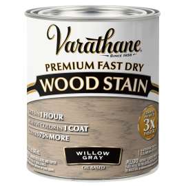 VARATHANE 357180 Fast Dry Wood Stain, Willow Gray, Liquid, 1 qt