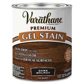 VARATHANE 358301 Premium Gel Stain, Dark Walnut, Liquid, 1 qt