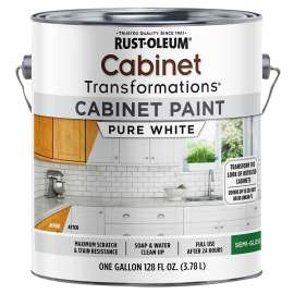 Transformations 359025 Cabinet Paint, Semi-Gloss, Pure White, 1 gal