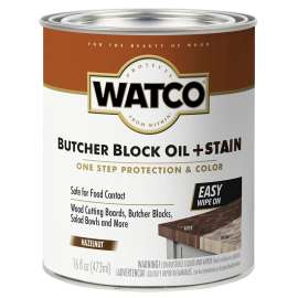 WATCO 359024 Oil and Stain, Hazelnut, Liquid, 16 oz, Can