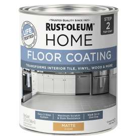 RUST-OLEUM HOME 358871 Floor Top Coat, Matte, Clear, 1 qt