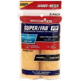 WOOSTER Super/Fab, FTP RR981-4 1/2 Roller Cover, 3/8 in Thick Nap, 4-1/2 in L, Fabric Cover, Gold