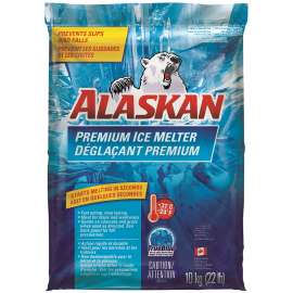 Alaskan 8403621 Premium Ice Melter, Solid, Bluish, Alkaline Odor, 10 kg, Bag