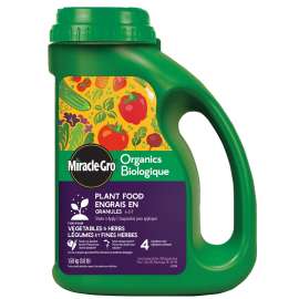 Miracle-Gro Shake 'n Feed 3020310 Organic Plant Food, 1.13 kg Bottle, Solid, 4-3-7 N-P-K Ratio