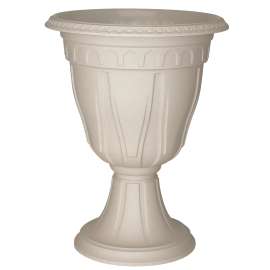 DCN Azura 1420-30 Planter, 15-1/4 in Dia, Classic, Embossed Design, Resin, Granite, Textured