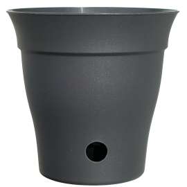 DCN Contempra 4708-04 Planter, 8 in Dia, Round, Sleek Design, Plastic, Slate