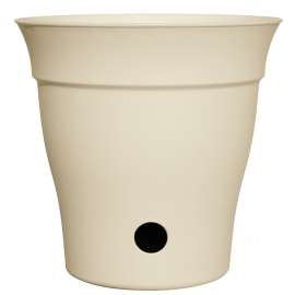 DCN Contempra 4712-12 Planter, 12 in Dia, Round, Sleek Design, Plastic, Cream