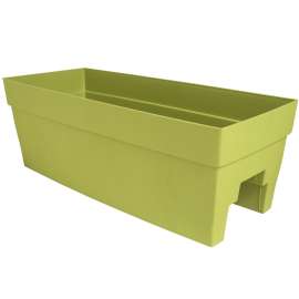 DCN Harmony 3527-34 Planter, 27 in W, 11-3/4 in D, Rectangular, Plastic, Green, Textured