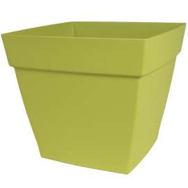 DCN Harmony 3616-34 Patio Planter, 16 in W, 16 in D, Square, Plastic, Bamboo Green, Textured