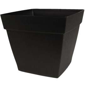 DCN Harmony 3616-36 Patio Planter, 16 in W, 16 in D, Square, Plastic, Black, Textured