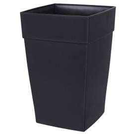DCN Harmony 3516-36 Tall Planter, 16 in W, Thermoplastic, Black