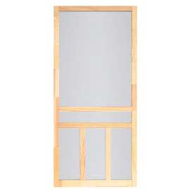 SCREEN TIGHT Creekside Series WCRC32 Screen Door, 32 in W, 80 in H, Wood, Natural