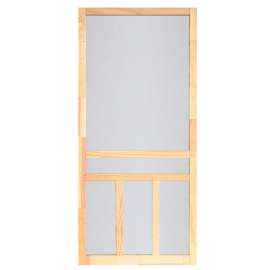 SCREEN TIGHT Creekside Series WCRC36 Screen Door, 36 in W, 80 in H, Wood, Natural