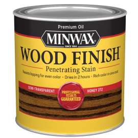Minwax Wood Finish 227624444 Wood Stain, Honey, Liquid, 0.5 pt, Can