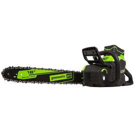 Greenworks Pro 2019902 Chainsaw, Battery Included, 4 Ah, 80 V, Lithium-Ion, 32 in Cutting Capacity, 18 in L Bar