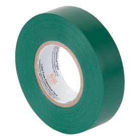GB GTG-667P Electrical Tape, 60 ft L, 3/4 in W, PVC Backing, Green