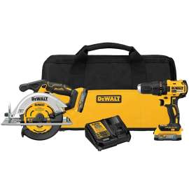 DeWALT DCK239E2 Combination Tool Kit, Battery Included, 20 V, 2-Tool, Lithium-Ion Battery